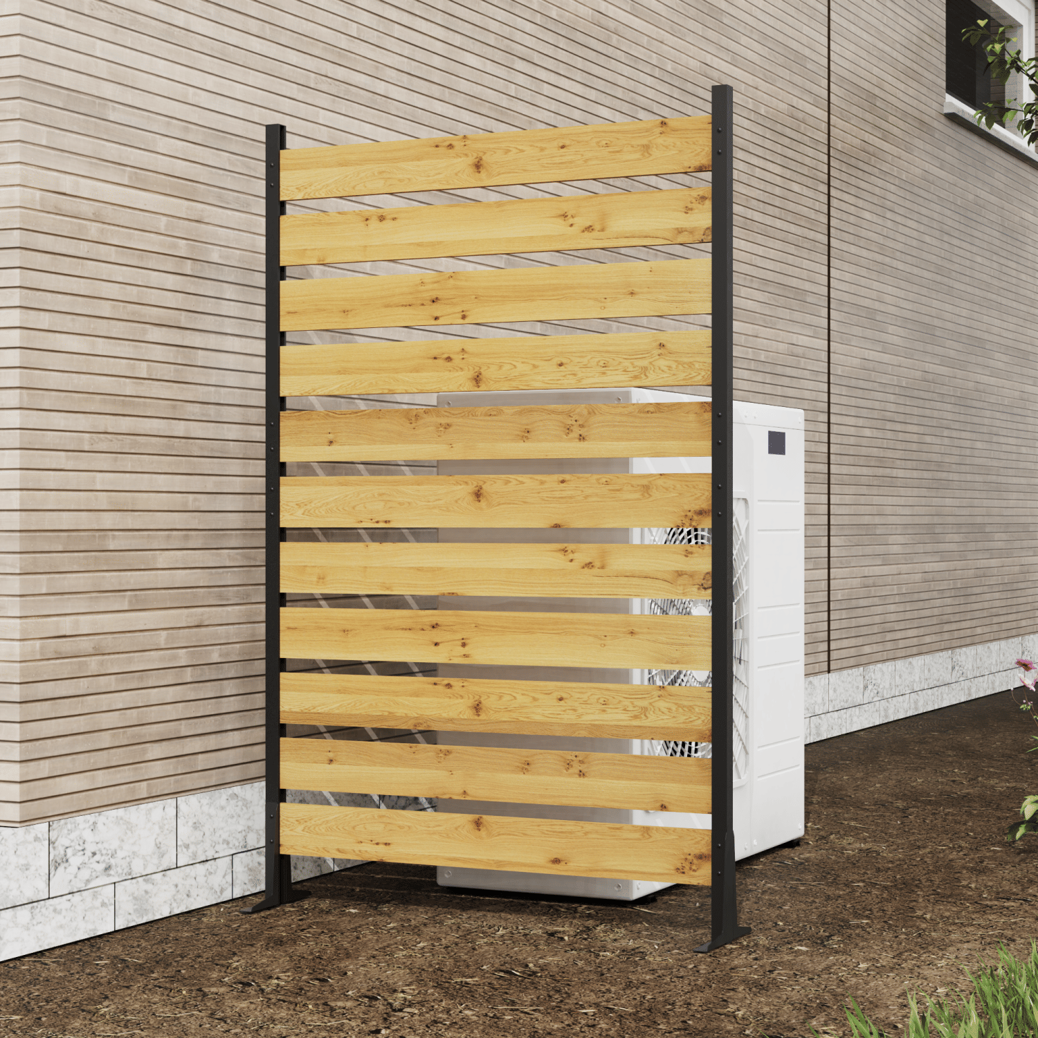Goodyo 72.8"H x 38.5"W(1 Panel) Cedar Wood Privacy Screen, Outdoor Privacy Walls, Privacy Wood Fence for Pool Equipment Enclosure