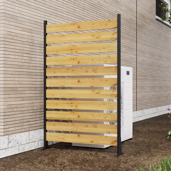 72.8"H x 38.5"W(1 Panel) Cedar Wood Privacy Screen, Outdoor Privacy Walls, Privacy Wood Fence for Pool Equipment Enclosure, Trash Can Enclosures