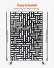 Metal Privacy Screen, 47" W x 76" H, Outdoor Privacy Screens 3-Panel, Freestanding Outdoor Divider with Stand, Decorative Garden Steel Privacy Fence f