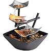 Tabletop Water Fountain, Home DÃ©cor Soothing Sound Machine - Automatic Pump, Deep Basin & Natural River Rocks.