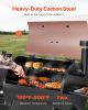 Wood Pellet Grill Smoker, 8 in 1 BBQ Grills for Outdoor Cooking, 575 Sq Inch Cook Area Electric Grill and Smoker, with LCD Screen Controller, Meat Pro
