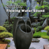 Backyard Water Fountain – 21.5' Tall Floor Standing Fountain, Indoor/Outdoor Modern Two-Tier Waterfall for Garden, Patio, or Yard Décor