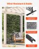 Metal Privacy Screen, 47" W x 72" H, Outdoor Privacy Screens & Panels, Freestanding Outdoor Divider with Stand, 3-Panel Decorative Garden Steel Privac