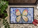 NEW Butterfly Violet Tip Doormat Front Door Mat Indoor Outdoor Rugs for Entryway, Non Slip Washable Low Pile, 18H X 27W