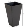 28ft Tall Plastic Planters, Set of 3, Flower Pot, anti-crack, fade-resistant, square shape with a matte surface, Outdoor & Indoor, for lawns, patios