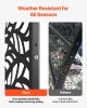 Metal Privacy Screen, 47" W x 72" H, Outdoor Privacy Screens & Panels, Freestanding Outdoor Divider with Stand, 3-Panel Decorative Garden Steel Privac
