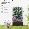 Raised Garden Bed with Trellis, Wall Mounted Flower Bed for Garden Balcony, Patio, 24"L x 9.1"W x 44.5"H