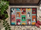 NEW Lots of Border Collie Doormat Front Door Mat Indoor Outdoor Rugs for Entryway, Non Slip Washable Low Pile, 18H X 27W