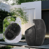 Backyard Water Fountain – 21.5' Tall Floor Standing Fountain, Indoor/Outdoor Modern Two-Tier Waterfall for Garden, Patio, or Yard Décor