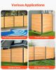 Wood Privacy Fence, 38" W x 42" L, 2 Panel Solid Air Conditioner Fence Screen, Pool Equipment Enclosure with Metal Stakes, Easy DIY Installation, Outd