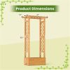 60" Tall Elevated Wooden Garden Bed, 44 LBS Roof Capacity Planter Box with 2 Side Trellises for Patio Backyard