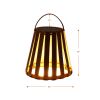 Solar Outdoor Floor Lamps, Waterproof Faux Leather for Porch, 2-Pack