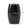 12" Accent Side Table, Cylindrical Design End Table for Living Room, Family Room, or Entryway, Industrial Style,Coffee Side Tables for Indoor Outdoor