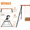 Swing Sets for Backyard, Outdoor Porch Swing Frame, Hammock Chair Stand Only, Max Load 550Lbs A-Frame Swing Stand, Swing Set for Patio, Playground, Pa