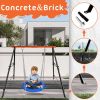 Swing Sets for Backyard, Outdoor Porch Swing Frame, Hammock Chair Stand Only, Max Load 550Lbs A-Frame Swing Stand, Swing Set for Patio, Playground, Pa