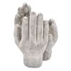 Set of 2 6x6x9" Accepting Hands Accent Cement Hand Decor