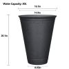 16.1" D × 20.1" H Asti Tall Black 100% Recycled Resin Tall Planter