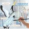 Flying Crane Garden Statue, 42.5" Standing Lawn Ornament, Steel Garden Decor Bird Statue with Stakes for Lawn Patio Backyard Decoration, Mixed Colour