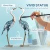 2-Piece Crane Garden Sculptures Blue for Lawn Patio Backyard Decoration 28.5"-29"