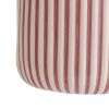 8" Rose Pink Stripe Ceramic Planter