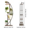 Plant Stand Indoor with Grow Lights, 63 in Tall 6-Tiered Lighted Plant Shelf, 2 Pack Metal Corner Plants Holder, 3 Timer & 10 Brightness, Half-Moon Sh