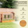 Wooden Raised Garden Bed with Trellis & Flat Roof, Open-Ended Base Planter Box for Climbing Plants/Vegetables/Flowers