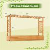 Wooden Raised Garden Bed with Trellis & Flat Roof, Open-Ended Base Planter Box for Climbing Plants/Vegetables/Flowers