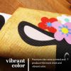 Garden Flag Welcome Cow with Flowers 12x18 Inch Printed Burlap Polyester Everyday Decoration