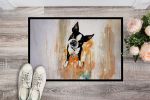 Boston Terrier Scout Doormat Front Door Mat Indoor Outdoor Rugs for Entryway, Non Slip Washable Low Pile, 24H X 36W