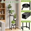 4 Tier Plant Stand Indoor Outdoor, Metal Plant Shelf for Multiple Plants, Corner Flower Stand Display Rack for Living Room Balcony Bedroom Patio Garde