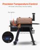 Wood Pellet Grill Smoker, 8 in 1 BBQ Grills for Outdoor Cooking, 575 Sq Inch Cook Area Electric Grill and Smoker, with LCD Screen Controller, Meat Pro