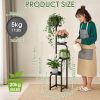 4 Tier Plant Stand Indoor Outdoor, Metal Plant Shelf for Multiple Plants, Corner Flower Stand Display Rack for Living Room Balcony Bedroom Patio Garde