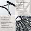 Direct Wicker Swing Egg Chair,  All-Weather Rattan Hanging Hammock Chair for Home Bedroom Patio Balcony,Black&Grey