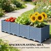 Elevated garden bed, outdoor flower pot, planting bed, planting box, blue