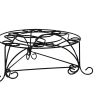 6.25" H Mosaic Cast Metal Black / Gold Plant Stand