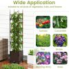 87 Inch Tall Raised Garden Bed with Plant Box Trellis and Lockable Wheels Adjustable Height