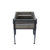 24.4x12.6x15.4" Rustic Black Trolley Cart Plant Stand, Planter