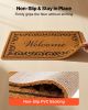 VEVOR Door Mat, Welcome Doormat for Outdoor Entrance, 29.5" x 17" All-Weather Faux Coir Entryway Mat with Non-Slip Backing