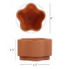 8in Gemeni Terra Planter, Terracotta