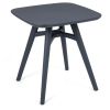 Square Outdoor Dining Table All-Weather Plastic Patio Bistro Table for 4