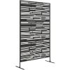 Outdoor privacy screen, decorative privacy fence, room divider, black