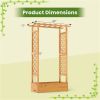 70" Tall Pine Wood Raised Garden Bed with Trellis & Flat Roof, Open-Ended Base Planter for Climbing Plants/Vegetables