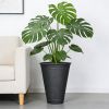 16.1" D × 20.1" H Asti Tall Black 100% Recycled Resin Tall Planter