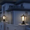 15"(H) Solar Powered Outdoor Lantern, Modern Garden Light with LED for Pathways, Yards, and Driveways (2-Pack)