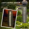 Outsunny Solar Floor Lamp, Outdoor Garden Lantern Pathway Light & Decorative Driveway Lighting with Auto On/Off LED Lights for Porch, Yard, Lawn
