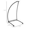 Arch-Based Hammock Stand, Sturdy Iron Construction for Both Indoor & Outdoor Settings, Jet Black|