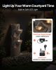 Outdoor Water Fountain, 49.61 in Height Fountain and Waterfall, 5-Tier Floor Standing Jar-Shaped Cascading Fountains with LED Light and Pump, for Outd