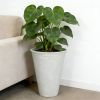 Asti Tall White Planter - 16.1'' D x 20.1'' H, 100% Recycled Resin