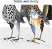 18" Metal Roosters Garden Statues Outdoor Decor - Carved Iron Rooster Yard Art for Patio, Lawn, Backyard, Farmhouse - Chicken Lover Gifts-Set of 2