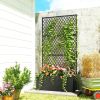 Metal Planter Box with Trellis, Raised Garden Bed with Trellis, Diamond Lattice Privacy Planter for Climbing Plants